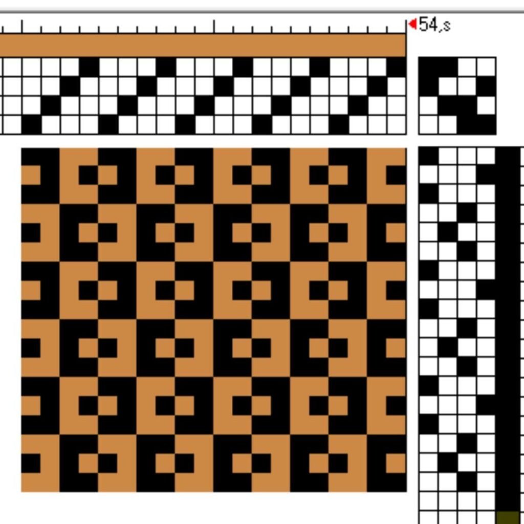 image of a weaving draft or pattern for my leopard print project