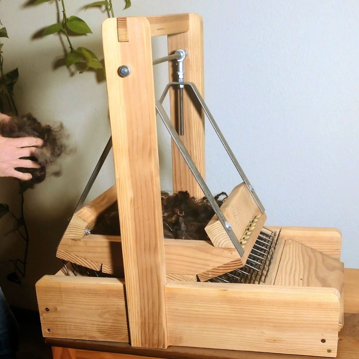 image of a swing picker used for small scale wool processing